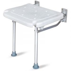 Decdeal - Banc de douche pliant,Siège de douche mural,tabouret de chaise de salle de bain,avec fente pour pomme de douche