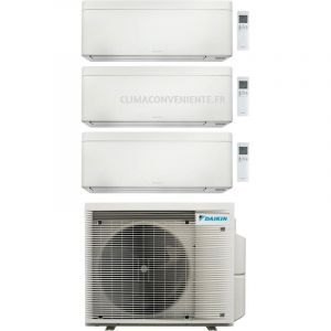 Climatiseur Trial Split R&eacute;versible Daikin Stylish 9000-12000-12000 BTU Inverter Wi-Fi A+++ (3MXM68A + FTXA25CW + FTXA35CWx2)