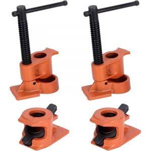 2 Pi&egrave;ces Serre Joint &agrave; Tube, 1/2 in Ensemble de Pinces &agrave; Bois, H Style Colliers de Serrage &agrave; Vis en Fonte Robuste Menuisier, Serre joint Jeu d'&Eacute;tau