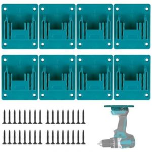 Support Outils Mural pour Makita 18V, 8 Pi&egrave;ces Support Machine Makita avec 32 Vis, Porte Outils Mural Support Perceuse pour Makita Perceuse sans Fil