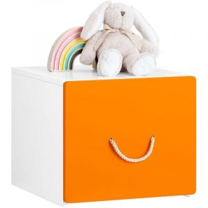 Jamais utilisé] Sobuy KMB74-W Boîte de Rangement pour Enfant, Meuble de Rangement à roulettes, Coffre à Jouets, Bac de Rangement avec 1 Tiroir pour