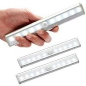 Lot de 3 lampe led detecteur de mouvement interieur Lumière Armoire 10 LEDs spot sans Fil, Lampe de Placard LED éclairage led à Piles avec Bande