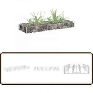 Vidaxl - Lit sur&eacute;lev&eacute; &agrave; gabion Acier galvanis&eacute; 90x30x10 cm - Jardini&egrave;re &agrave; Gabion - Bordure Jardin - Bac Plante - Pot Fleuri Ext&eacute;rieur - D&eacute;coration