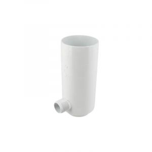 Nicoll - Récupérateur d'eau pluviale REPTD80B en Techtan pour descente de gouttière D80mm couleur blanc