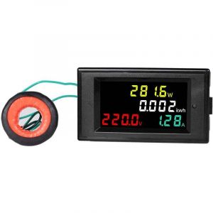 Voltm&egrave;tre Amp&egrave;rem&egrave;tre num&eacute;rique tension.Afficheur LCD AC amp&egrave;rem&egrave;tre, 80-300V Voltm&egrave;tre Affichage 2 en1 Tension Amp&eacute;rage Gauge