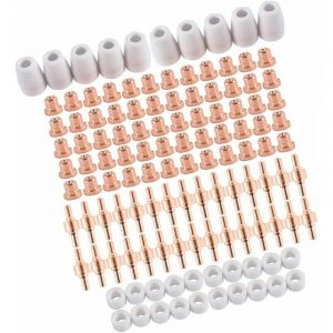 100 PCS Plasma Tip Buse électrode,Plasma Decoupe Electrode Tip Buse,Air Decoupe au Plasma Consommables,Decoupeur Plasma pour LG-40 PT-31 CUT40 CUT50