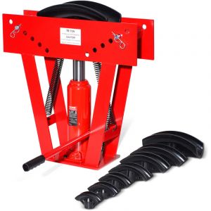 Cintreuse de Tubes Hydraulique, 13-76 mm, Cintreuse de Tuyaux en Cuivre, Charge 16 tonnes avec 8 Matrices, Outil de Cintrage a Rouleaux Reglables