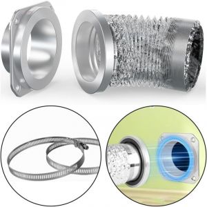 Kit de Ventilation de S&egrave;che-linge, Tuyau d'&eacute;vacuation en Feuille d'aluminium pour S&egrave;che-linge , Raccord D'&eacute;vent de S&egrave;che-linge Magn&eacute;tique avec Tuyau