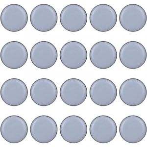 25mm Patin Chaise, 20 Pi&egrave;ces Patins Glisseurs, Patins Glisseurs pour Meubles, Patins en T&eacute;flon pour Chaise de Mobilier de Bureau de Maison (20mm