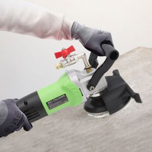 Polisseuse humide, 800 W / 220 V, 100 mm, &agrave; vitesse variable, avec tampon de polissage diamant&eacute; pour granit, polisseuse pour b&eacute;ton, polisseuse pour