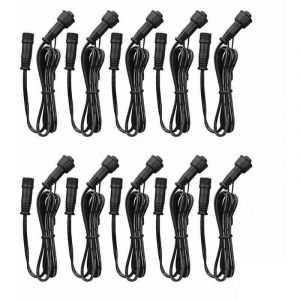 Shining House - Cable Rallonge, 10 Pack, Pour Spots led Encastrables,Etanche IP67,1M / 3.3Ft, 2Pin, avec connecteurs m&acirc;les et femelles