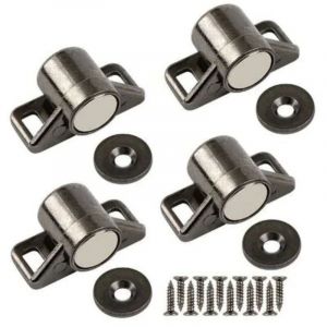 Alovez - Aimant de Porte Magnétique, Aimant Porte Placard Puissant Loquet Magnétique en Alliage de Zinc pour Porte Coulissante de Placard, de