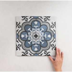 APE - Carrelage Imitation Carreaux de Ciment fleur 15x15 (0,59m2) Madeleine - Les Carreaux de Jean