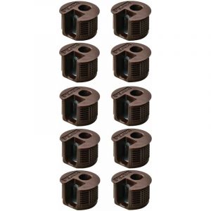 Cyclingcolors - 10x boitier excentrique 15mm assemblage plastique insert acier épaisseur bois 19mm marron connecteur meuble