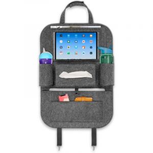 1x protege dossier voiture Protecteur de si&egrave;ge arri&egrave;re en feutre pour enfants 60cm/23,6inch Organiseur de sac de dossier de si&egrave;ge Syst&egrave;me de