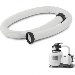 Tuyau de Piscine 38 mm, 150cm Tuyau de Rechange pour Piscine, Flexible pour Pompe de Piscine et Aspirateur, pour Pompe de Filtration pour Intex