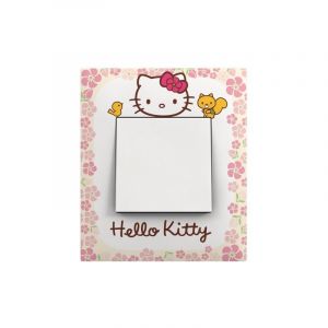 Plaque 1 poste collection Hello Kitty - Core Pink Arnould Espace Evolution 64873