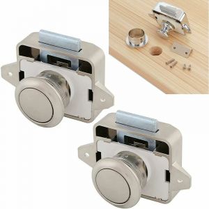 Loquet et targette 2 pièces meubles serrure de porte fermoir bouton poussoir loquet placard armoire bouton de porte loquet bouton poussoir pour