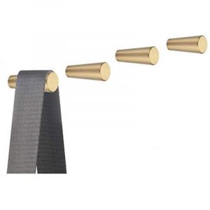 Lot de 4, Crochets Mural en Laiton Bross&eacute;, 40 mm x 15 mm, Crochets Porte-serviettes Manteau Dor&eacute;s pour Salle de Bain, Porte-pat&egrave;res, Cintres Serv