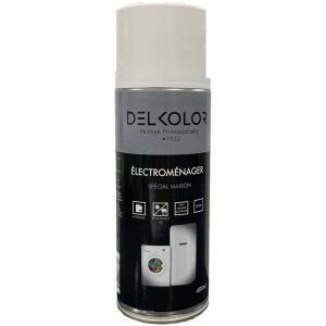 Delkolor - Peinture Spéciale Electroménager en Aérosol 400ml Couleur: Blanc - Blanc