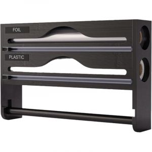 Distributeur Aluminium Et Film Alimentaire avec Porte Cuisine, Distributeur Film Alimentaire avec Coupeur, Derouleur Papier Alimentaire, Film, Alu,