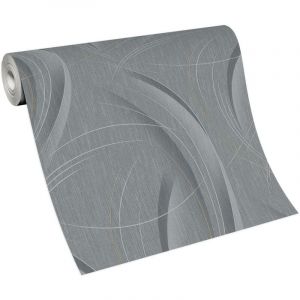 Bricoflor - Papier peint bleu et gris carreaux de ciment Tapisserie carreaux de ciment turquoise salle de bain Papier peint intiss&eacute; cuisine & salon