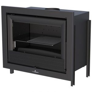 Bronpi - Insert à bois ventilé canalisable Paris 70 12 kW Avec kit air - Porte fonte - sans vitre sérigraphiée