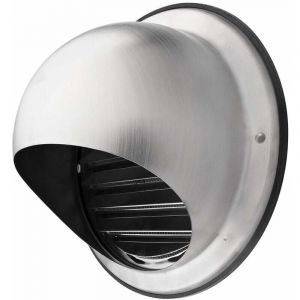 Grille d'aération 120 mm Grille d'aération en acier inoxydable de haute qualité Grille d'aération extérieure avec moustiquaire Protège la façade et