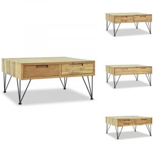 Vidaxl - Table basse 80x80x40 cm Teck massif - Table Basse - Meuble Colonial - Table D'appoint - Table De Salon - Teck Massif