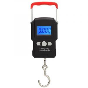 Ikodm - Balance de Pêche,50kg Balance pour Le Bagage Suspendu,Balance Pêche électronique avec écran lcd Rétroéclairé,Convient pour la Pêche en Plein