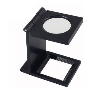 Cyslmuk - Loupe de Table Compte-fils , Pliable Compteur de fils en métal , grossissement de 10x , loupe de lecture pour travail , bureau maison ,
