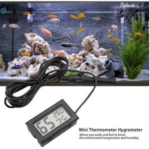 Thermom&egrave;tre Hygrom&egrave;tre Affichage LCD digital Thermom&egrave;tre Mesure Testeur Temp&eacute;rature pour aquarium