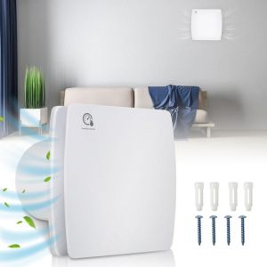 Vingo - swanew Ventilateur de salle de bain - Purgeur pour radiateur - 100mm Timer - Feuchtesensor - Mit Rückflussleitblech