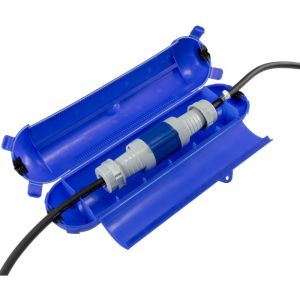 Bo&icirc;te de protection de s&eacute;curit&eacute; CHILITEC pour c&acirc;bles, IP44, 365x90 mm, bleu