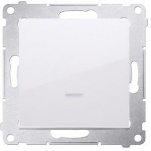 Interrupteur unipolaire avec rétroéclairage led (module) 10AX, blanc Simon 54