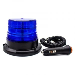 SNQ - Gyrophare Bleu led, Phare d'Avertissement Clignotant magnétique pour véhicule avec Prise Allume-Cigare 12-80V