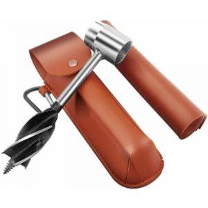 KZQ - jamais UTILISÉ]Perceuse à main pour le travail du bois, perceuse de survie manuelle, tarière manuelle d'outils de bushcraft, tarière manuelle