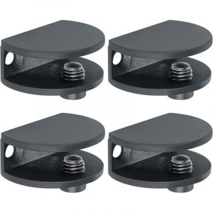 4 Pi&egrave;ces de Pinces &agrave; Verre, Support de Verre R&eacute;glable, Finition Peinture, Verre Adaptatif de 5-10 mm d'&Eacute;paisseur, Pince de Support de Verre, Pratique