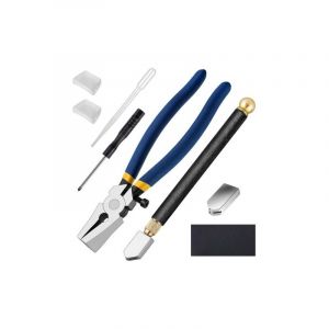 Lablanc - Kit de coupe-verre Fournitures pour vitraux avec pinces à verre robustes et outils de coupe-verre de style crayon Outil de coupe de vitrail