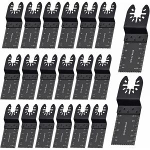 Lame de scie oscillante universelle en m&eacute;tal et bois - 20 pi&egrave;ces - 35 mm - Outil multifonction &agrave; d&eacute;gagement rapide pour DeWalt, Craftsman, Bosch,