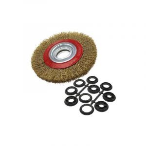 Brosse circulaire en acier pour nettoyer touret à meuler, diamètre 125 mm/150 mm/200 mm, 150mm Debuns