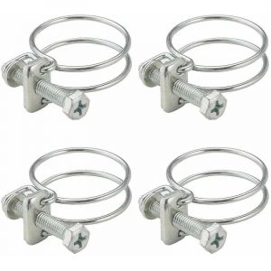 Cyclingcolors - 4x Collier de serrage double fil en métal zingué Gaine Tuyau Câble Tube Fixation Electroménager Ventilation Serre-joints, 40 - 45mm