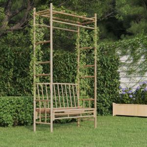 Torana - Banc de avec pergola 116 cm Bambou