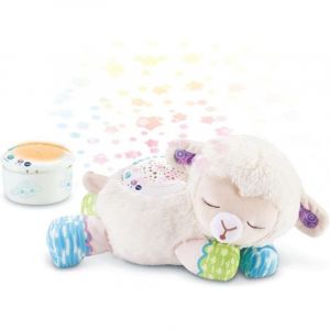 Mouton Lumi Nuit &Eacute;toil&eacute;e 3 en 1, Peluche Apaisante, Veilleuse Musicale B&eacute;b&eacute;, Projection Plafonnier, Musique Douce, Bruit Blanc, Cadeau B&eacute;b&eacute; - Contenu