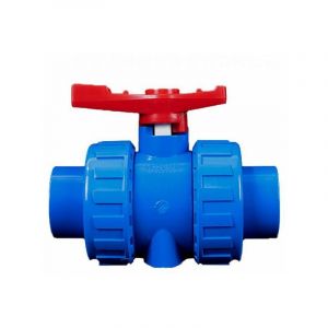Aougo - Vanne à boisseau sphérique en pvc 2 voies Soudure au solvant (colle) et bsp (fileté) pour raccord de tuyau d'alimentation en eau,DN32 (40 mm)