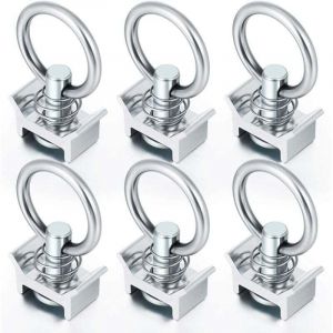 Lot of 6 Pions simples avec anneau pions d'arrimage a&eacute;ro pour rail d'arrimage a&eacute;ronautique pion d'ancrage anneau