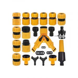 Jeu de 20 raccords pour tuyaux d'arrosage, adaptateurs pour tuyaux d'arrosage, séparateurs pour tuyaux en y, raccords universels pour tuyaux