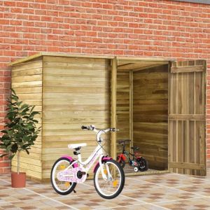 Torana - Abri à vélo de 232x110x170 cm Bois de pin imprégné