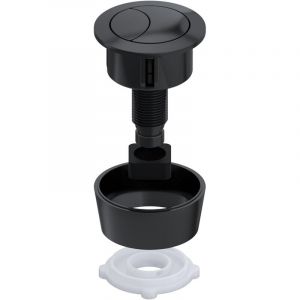 Kit de double bouton poussoir de chasse d'eau universel pour trou de couvercle de 20 mm, 40 mm, 50 mm, 60 mm (noir mat)