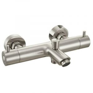 GO by Van Marcke Robinet de bain - 26,3cm - montage apparent - thermostatique - laiton inox bross&eacute;